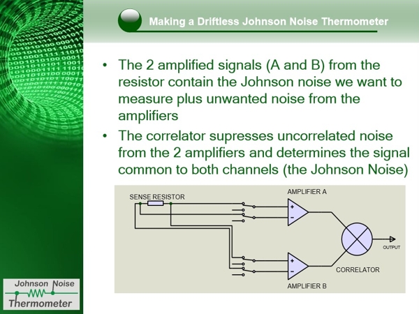 Making a driftless Johnson Noise Thermometer