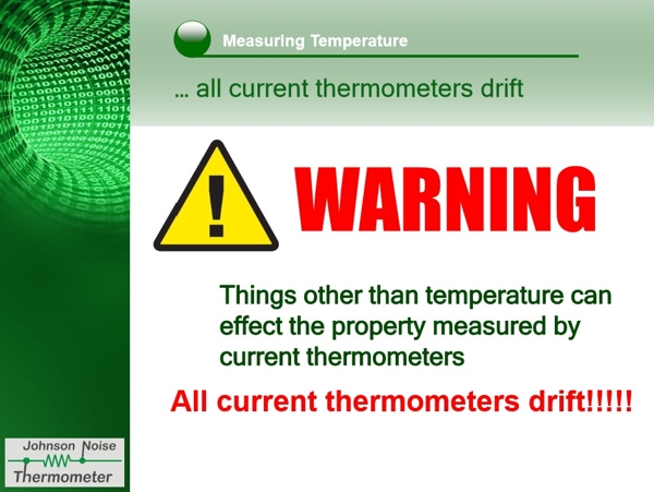 Johnson noise thermometer - measuring temperature